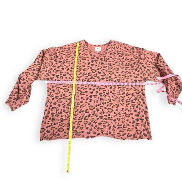 SUNDRY for EVEREVE Women’s Mauve Leopard Print Long Sleeve Pullover Size Large - Picture 5 of 5